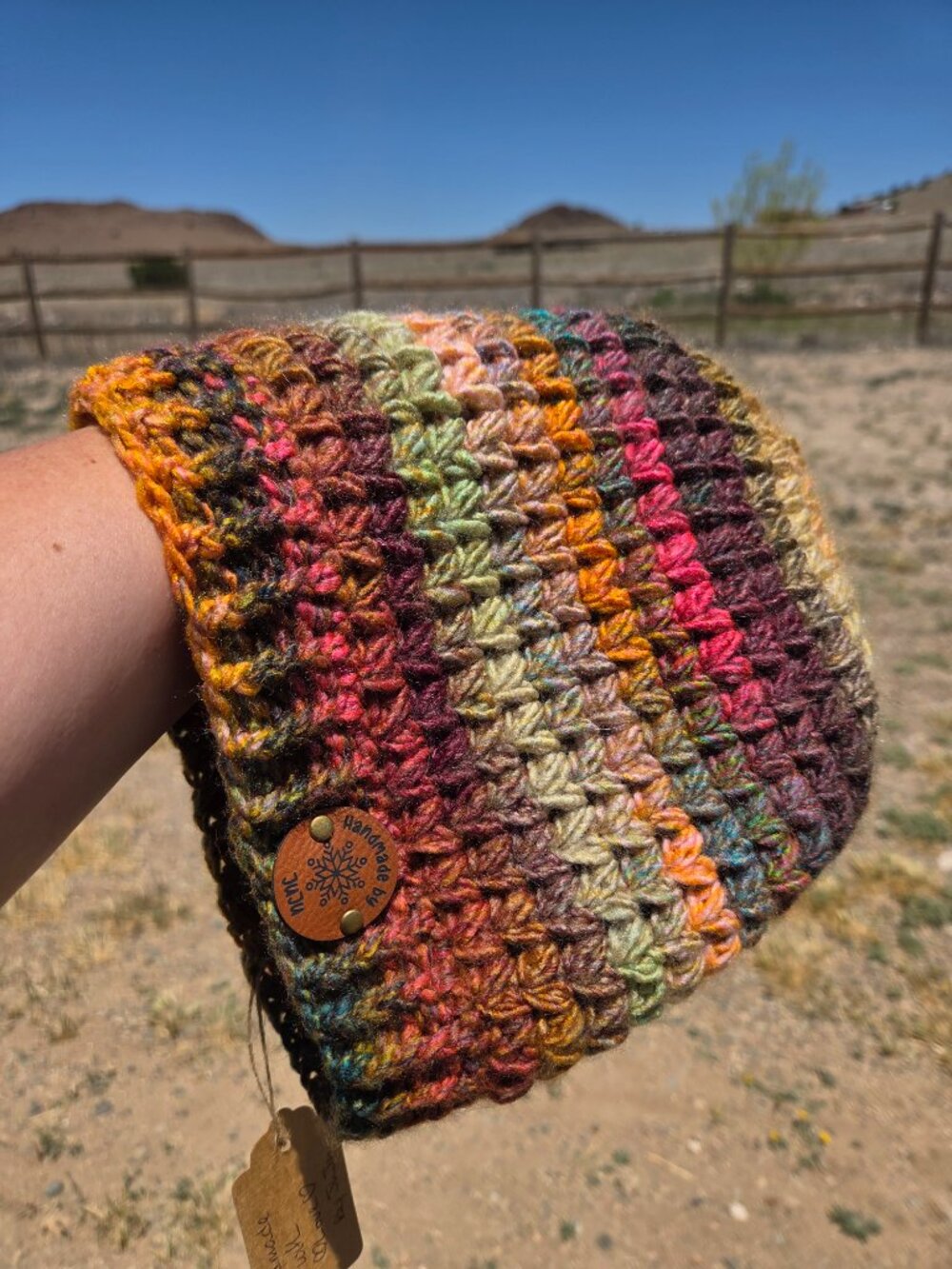 Artisan Handmade Crochet "70s Flashback" Cozy Boho Slouch Hat - Picture 5 of 8